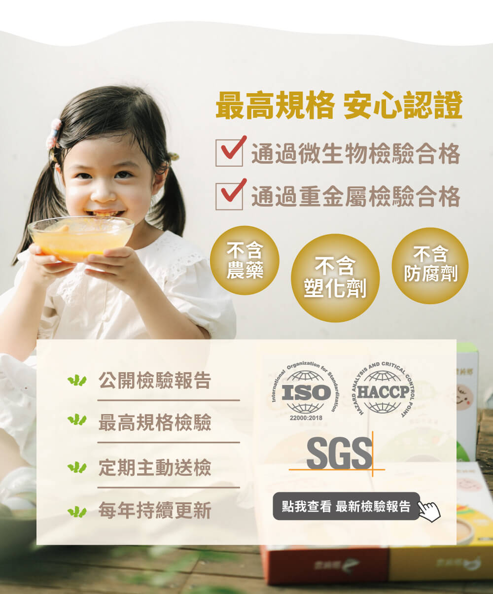 最高規格安心檢驗示意：公開檢驗與持續送驗（以實際檢驗報告為準）